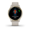 Garmin Venu 2s - 40 мм Премиум-функции | Light Gold Stainless Steel Bezel with Light Sand Case and Silicone Band