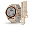 Garmin Fenix 7s - 42 мм SOLAR | SAPPHIRE | Rose Gold Titanium with Limestone Leather Band