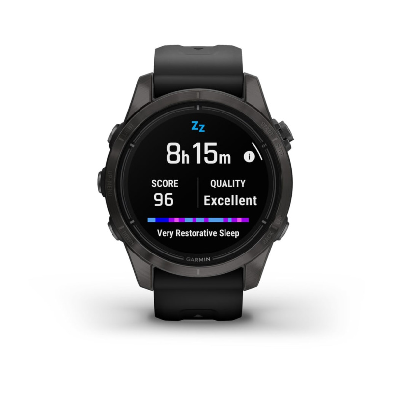 Garmin Epix Pro (Gen 2) - 42 мм PRO | SAPPHIRE | Carbon Grey DLC Titanium with Black Band