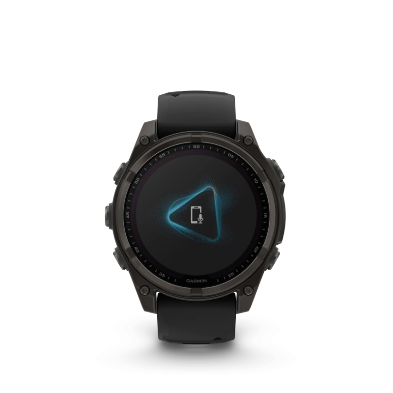 Garmin Fenix 8 - 47 мм SOLAR | SAPPHIRE | Carbon grey DLC titanium with Black/pebble grey silicone band