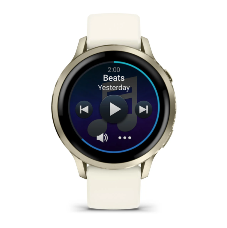 Garmin Venu 4 - 41 мм | Lunar Gold with Bone Silicone Band