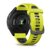 Garmin Forerunner 965 - | Carbon Grey DLC Titanium Bezel with Black Case and Amp Yellow/Black Silicone Band