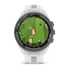 Garmin Approach S70 - 42 мм | Black/Peach Ceramic Bezel with White Silicone Band