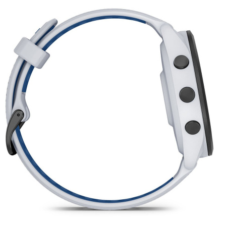 Garmin Forerunner 265 - 46 мм | Black Bezel with Whitestone Case and Whitestone/Tidal Blue Silicone Band