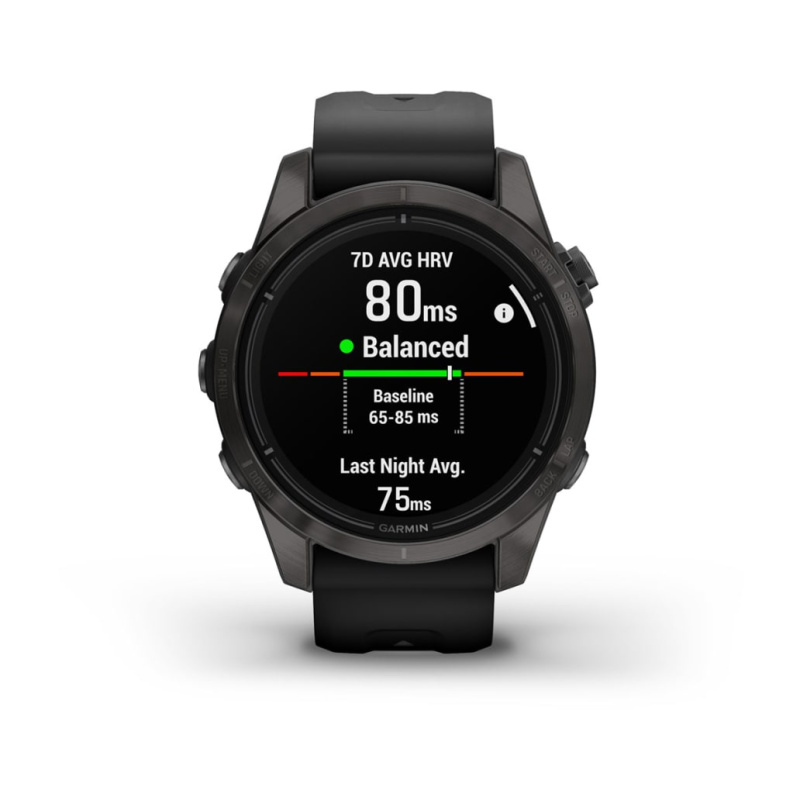 Garmin Epix Pro (Gen 2) - 42 мм PRO | SAPPHIRE | Carbon Grey DLC Titanium with Black Band