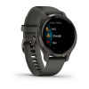 Garmin Venu 2s - 40 мм Премиум-функции | Slate Stainless Steel Bezel with Graphite Case and Silicone Band