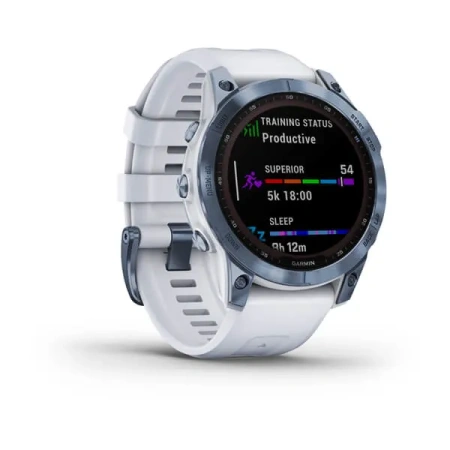 Garmin Fenix 7 - 47 мм SOLAR | SAPPHIRE | Titanium with Chestnut Leather Band
