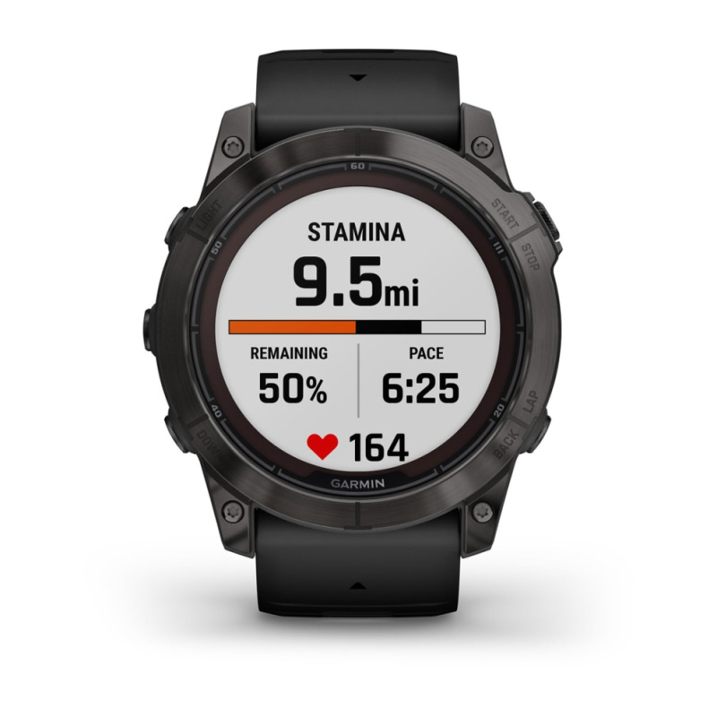 Garmin Fenix 7x Pro - 51 мм SOLAR | SAPPHIRE | Carbon Grey DLC Titanium with Black Band
