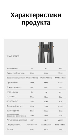 Бинокль Eyeskey Wave ED-10x42 EyeS-B137 от прозводителя Eyeskey