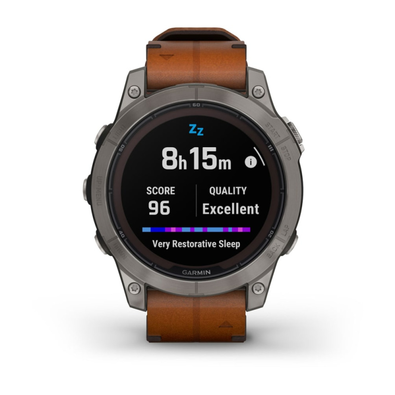 Garmin Fenix 7 Pro - 47 мм SOLAR | SAPPHIRE | Titanium with Chestnut Leather Band