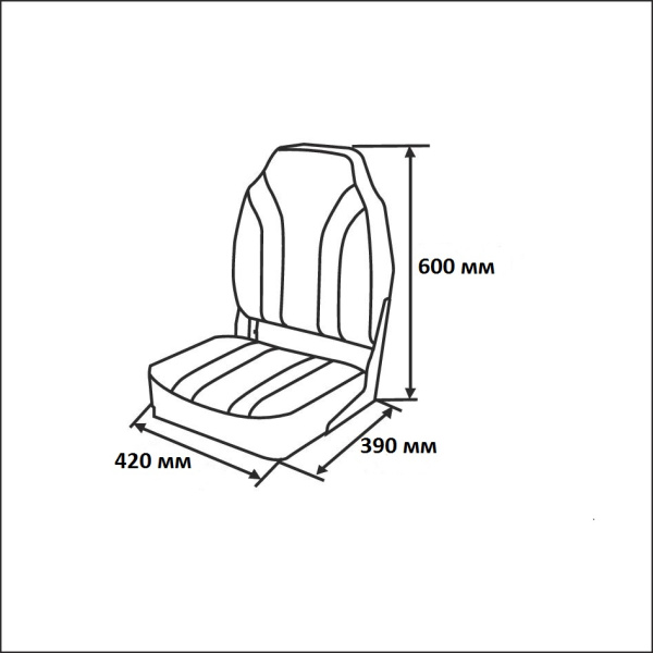 Сиденье мягкое складное High Back Rainbow Boat Seat, красно-белое 75107RCW от прозводителя Newstarmarine