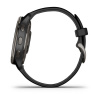 Garmin Venu 2 Plus - 43 мм Премиум-функции | Slate Stainless Steel Bezel With Black Case And Silicone Band