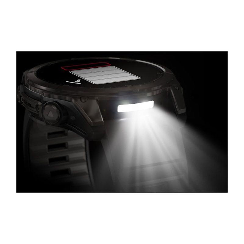 Garmin Fenix 8 - 51 мм AMOLED | Carbon grey DLC with Black/pebble grey silicone band