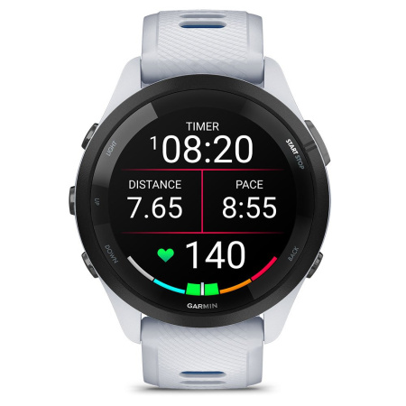 Garmin Forerunner 265 - 46 мм | Black Bezel with Whitestone Case and Whitestone/Tidal Blue Silicone Band