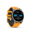 Garmin Fenix 8 - 47 мм AMOLED | SAPPHIRE | Titanium with Spark orange/graphite silicone band