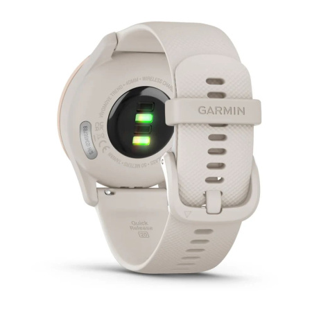 Garmin Vivomove Trend - 40 мм | Peach Gold Stainless Steel Bezel with Ivory Case and Silicone Band