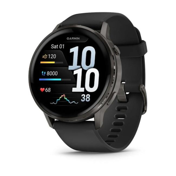 GARMIN VENU 4 – 45 mm Slate with Black Silicone Band 010-03014-00 010-03014-00 от прозводителя Garmin
