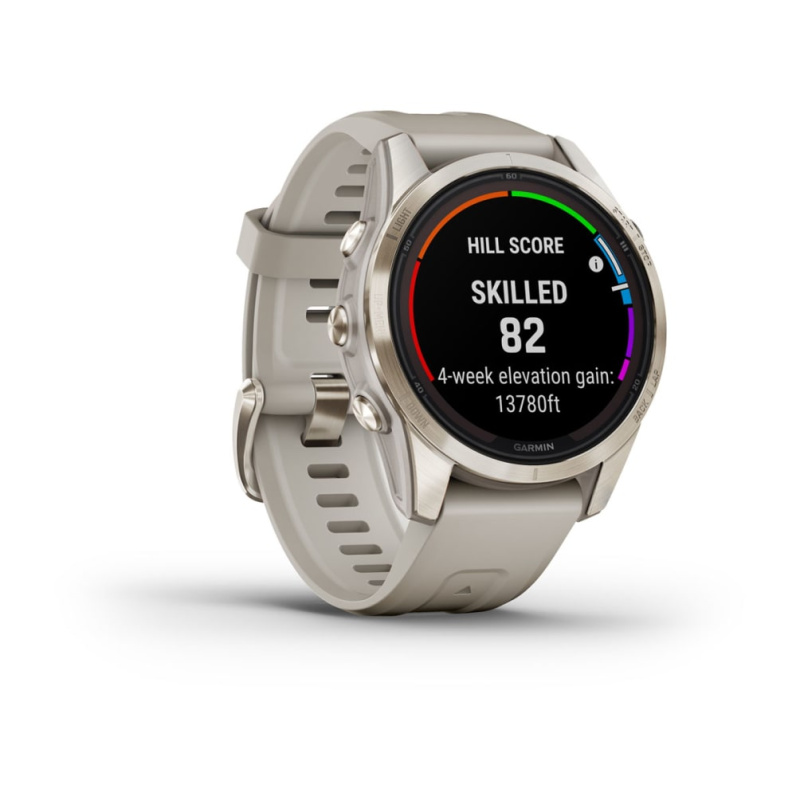 Garmin Fenix 7s Pro - 42 мм SOLAR | SAPPHIRE | Soft Gold with Light Sand Band