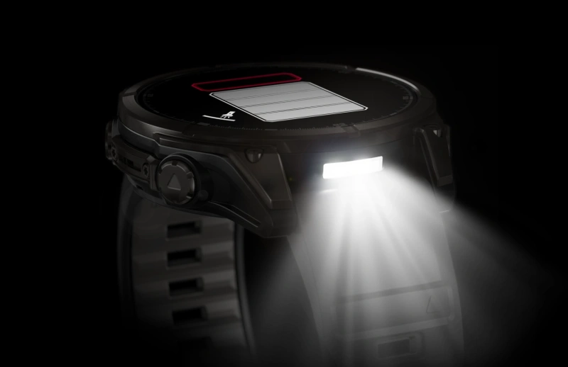 Garmin Fenix 8 - 47 мм AMOLED | SAPPHIRE | Carbon grey DLC titanium with Black/pebble grey silicone band