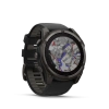 Garmin Fenix 8 - 51 мм SOLAR | SAPPHIRE | Carbon grey DLC titanium with Black/pebble grey silicone band