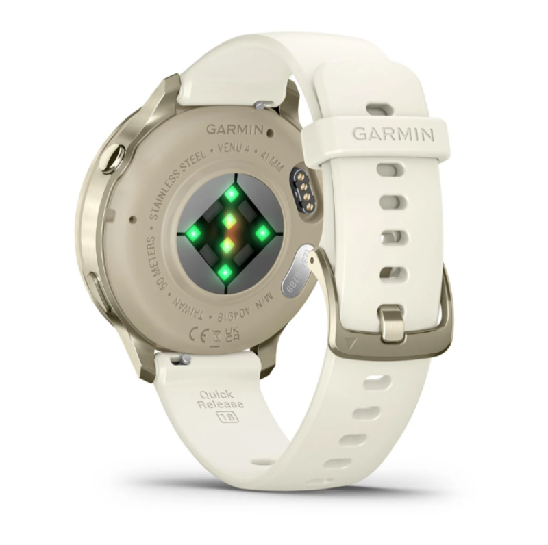 Garmin Venu 4 - 41 мм | Lunar Gold with Bone Silicone Band